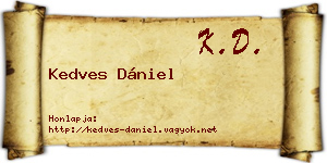 Kedves Dániel névjegykártya