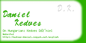 daniel kedves business card